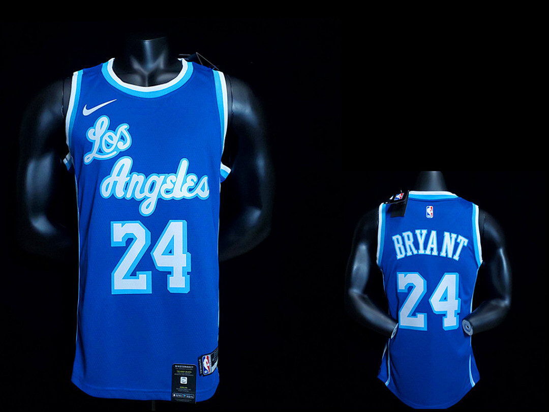 New Bryant #24 Lakers Bule NBA jersey Size:XS-XXL Nike connect recognition