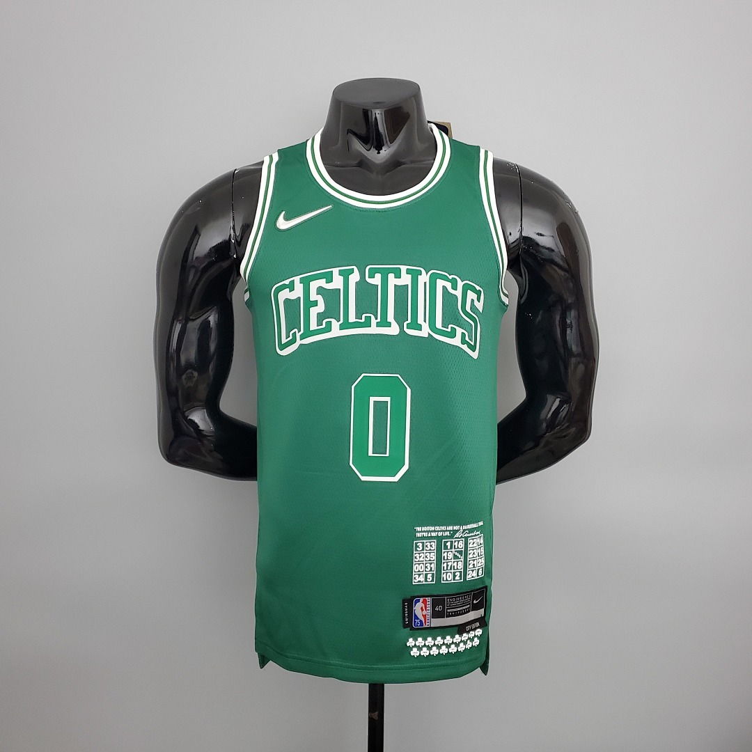 2022 season Tatum #0 Teltes City Edition Green NBA Jersey S-XXL