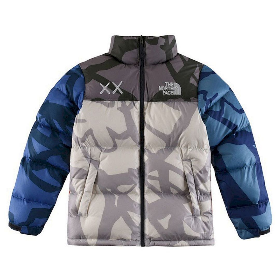 TNF X KAWS Retro 1996 Nuptse Grey Jacket