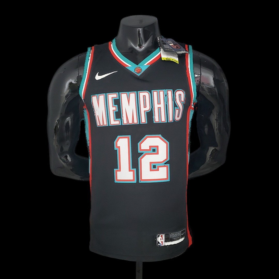 MORANT#12 Grizzlies Retro Black NBA Jersey S-XXL