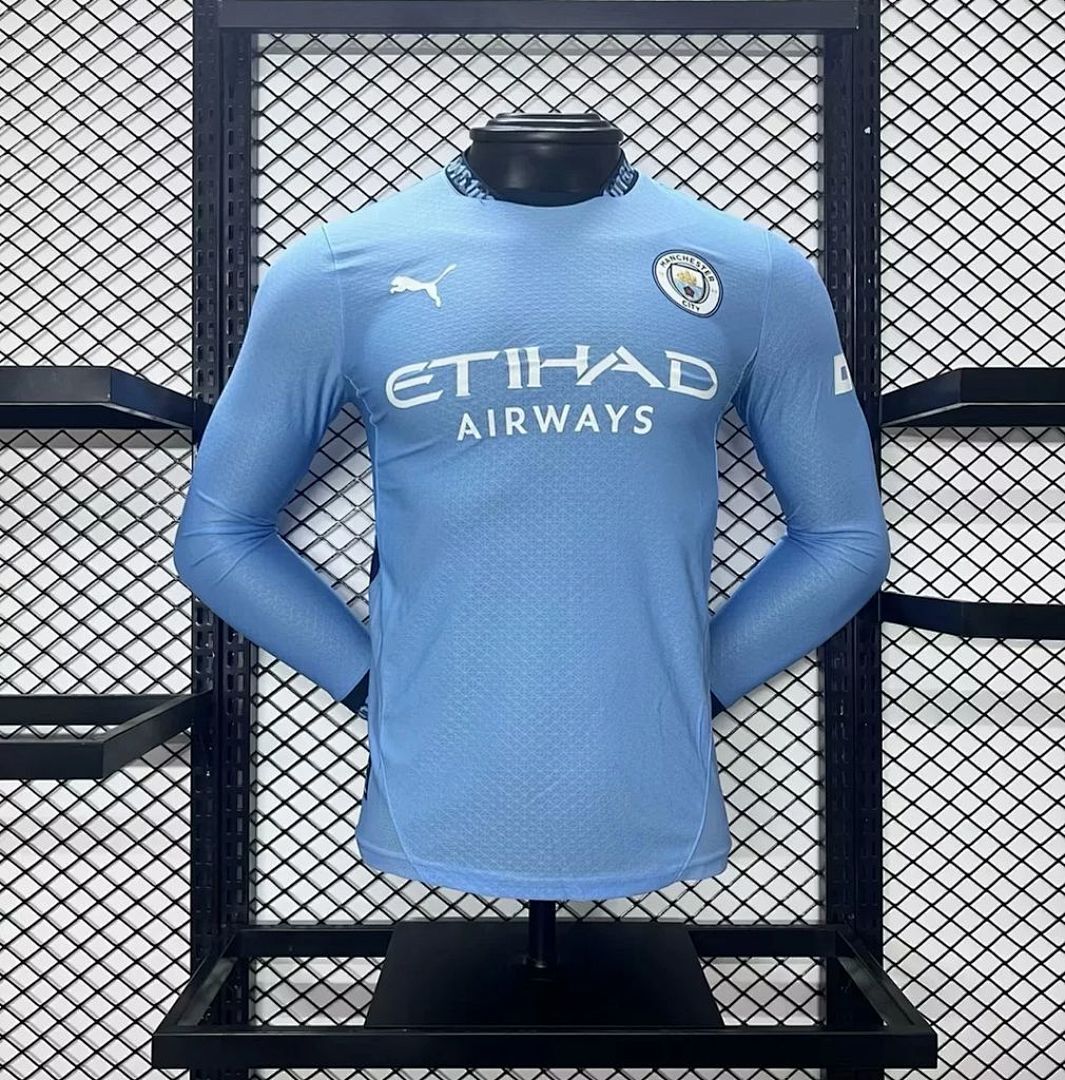 Manchester City 2024/25 Home Long Sleeves Jersey – Player Versi