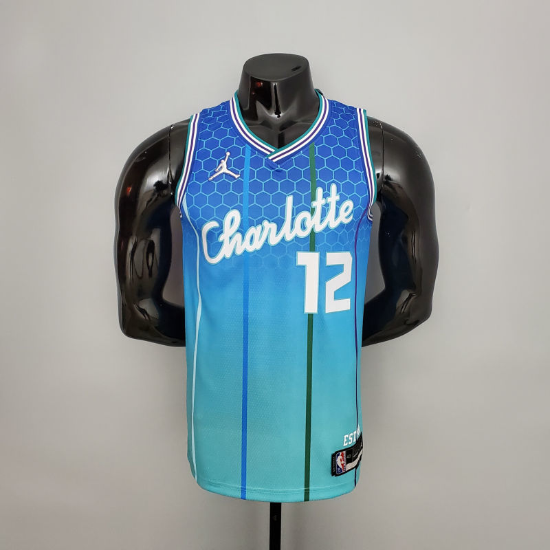 2022 OUBREJR.#12 Hornets City Edition Blue NBA Jersey S-XXL