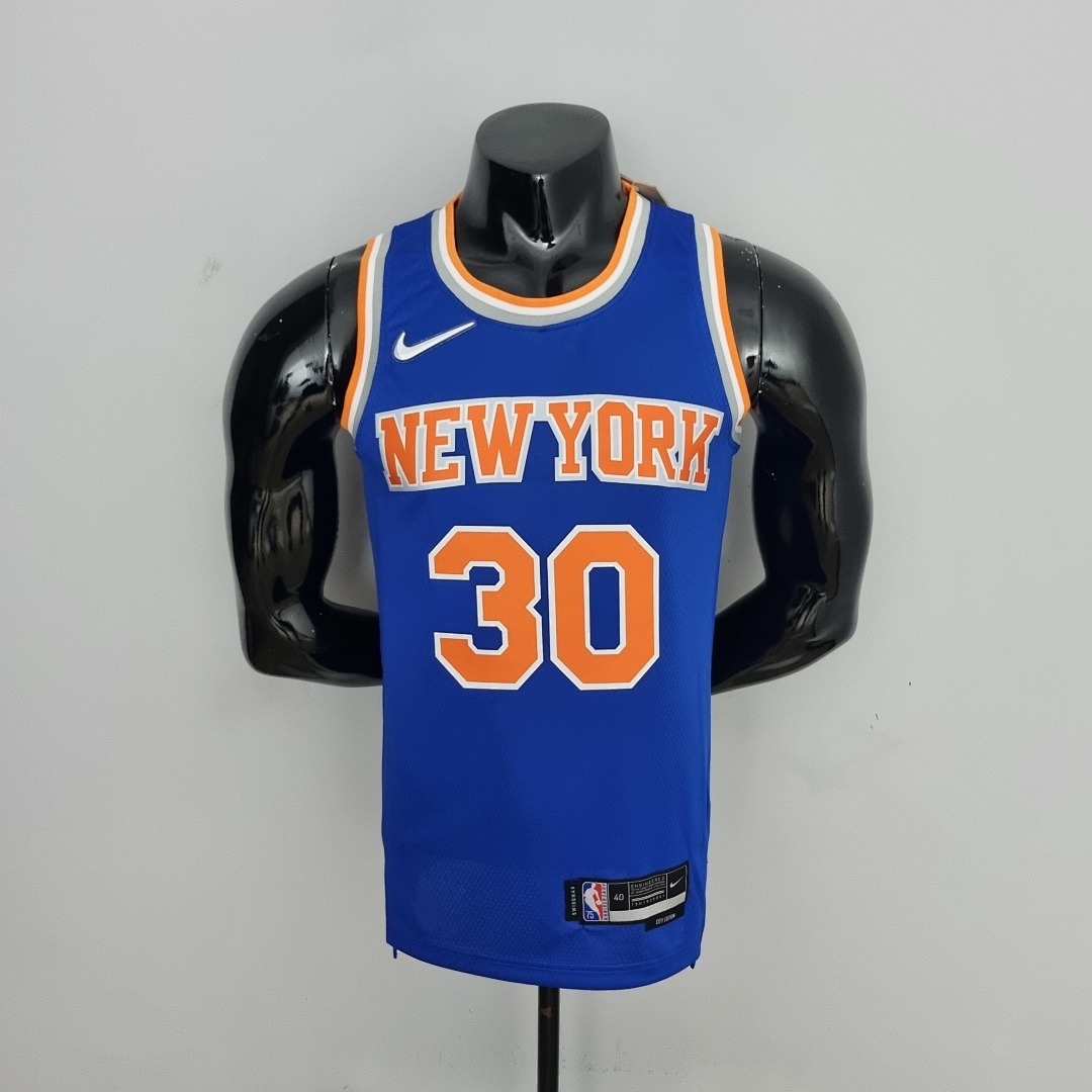 75th Anniversary Randle #30 New York Knicks Blue NBA Jersey S-XXL