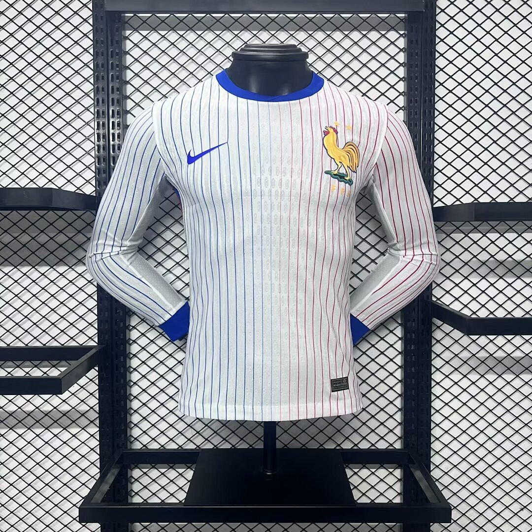 France 2024/25 Euro Away Long Sleeves Jersey – Player Version