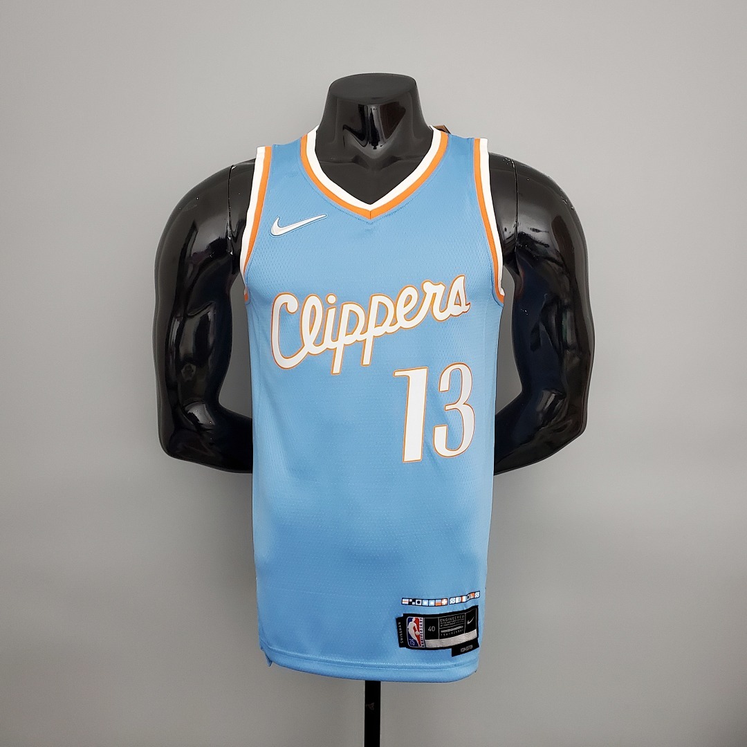 2022 season George #13 Clippers City Edition Blue NBA Jersey S-XXL