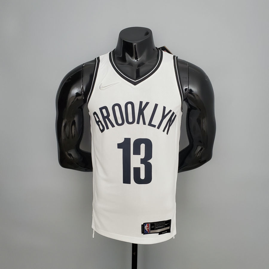 75th Anniversary Harden #13 Nets White NBA Jersey S-XXL