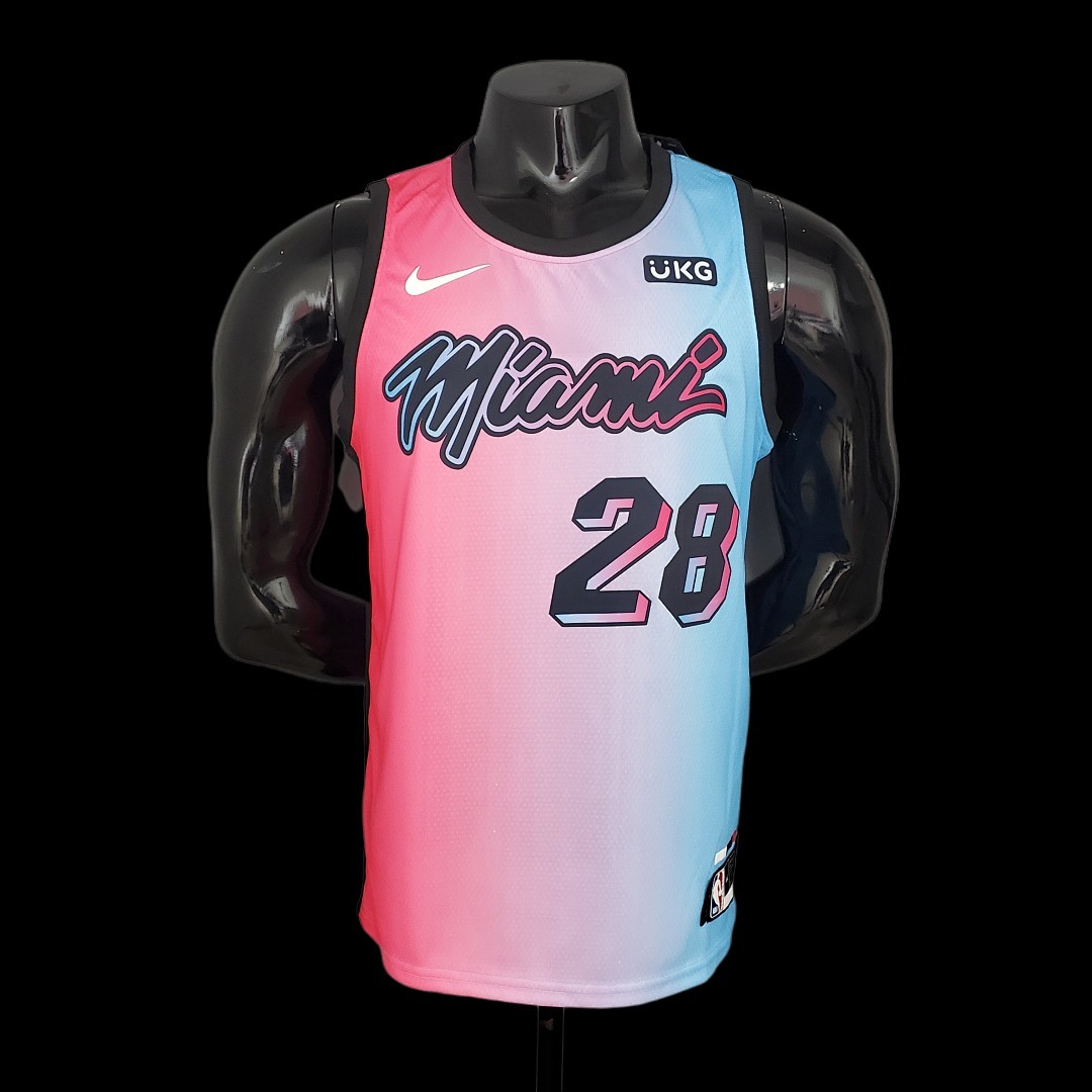 New Miami Heat IGUODALA#28 City Edition Pink Blue Gradient Color S-XXL (support customization)