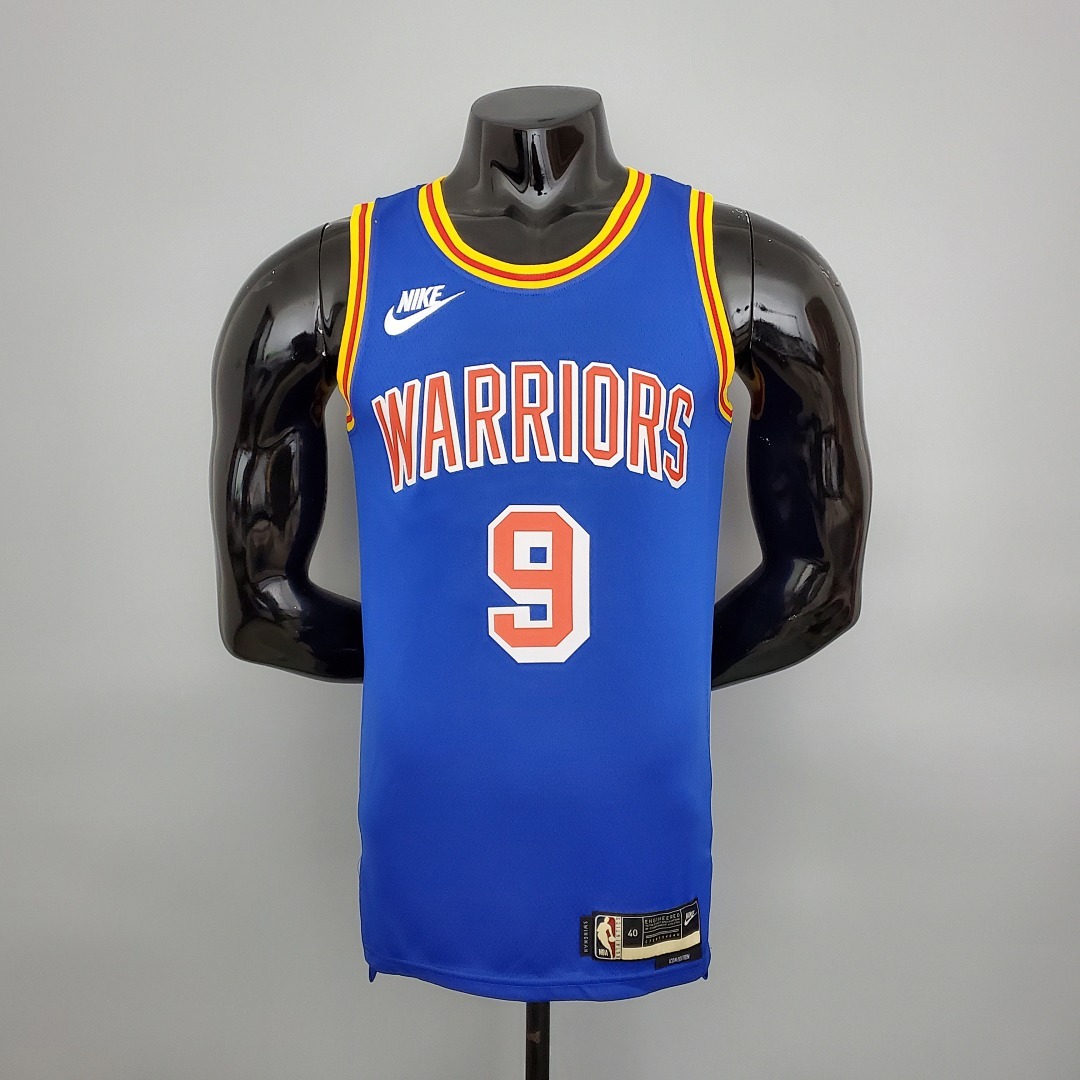 75th Anniversary Iguodala #9 Warriors Retro Edition Blue NBA Jersey S-XXL