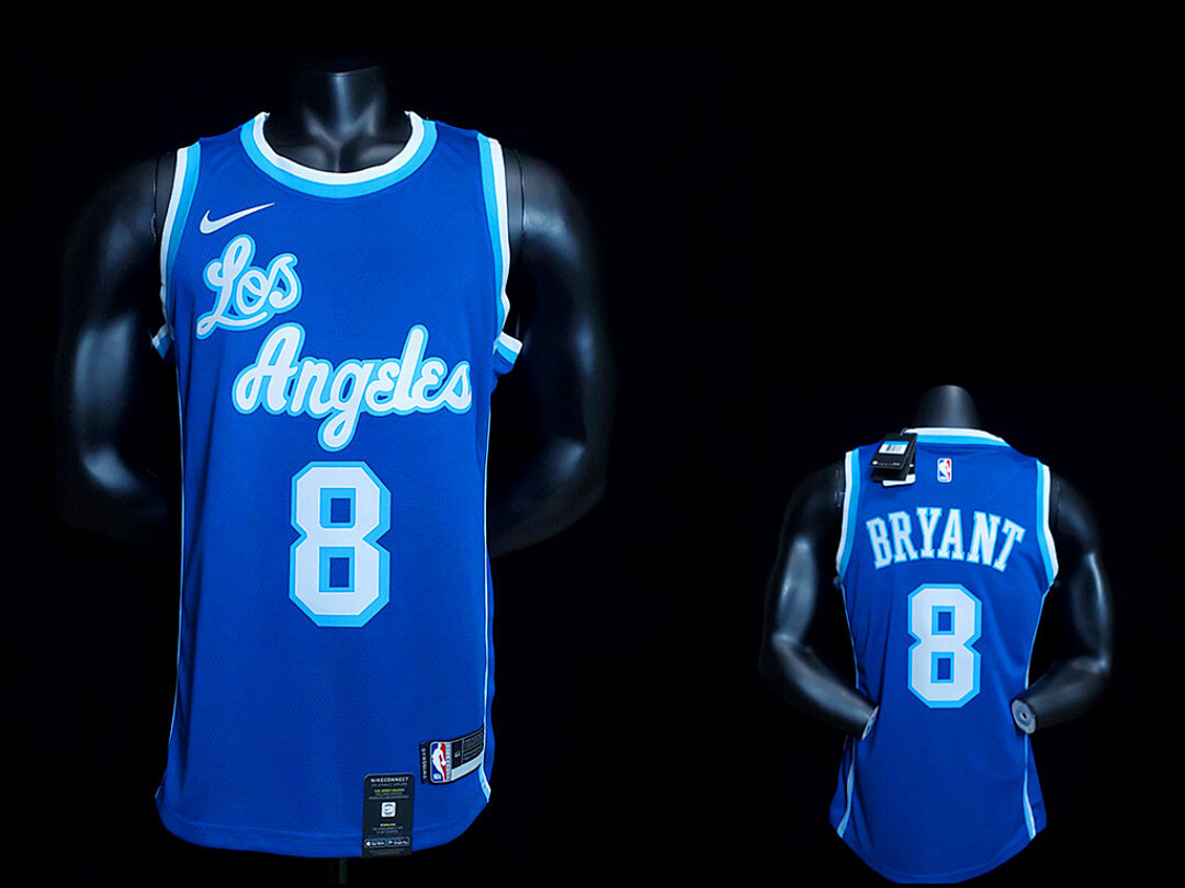 New Bryant #8 Lakers Blue NBA jersey Size:XS-XXL Nike connect recognition