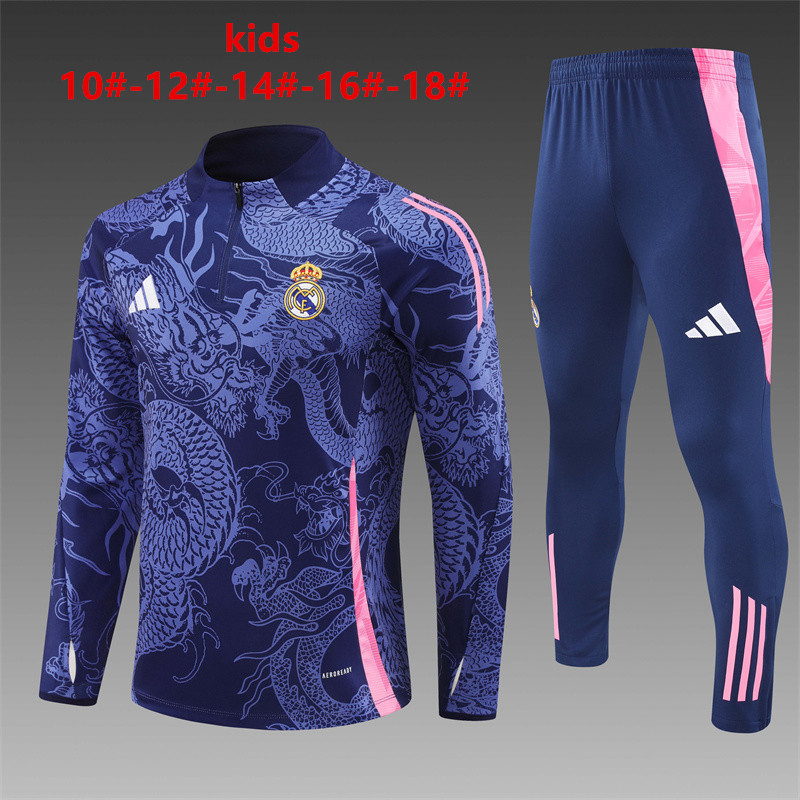 24-25 Real Madrid Kids Long Sleeve Training Suit Yupoo