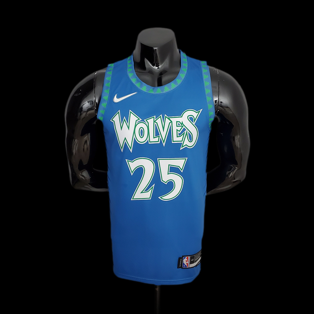 75th Anniversary 2202 Season ROSE#25 Minnesota Timberwolves City Edition Blue NBA Jersey S-XXL