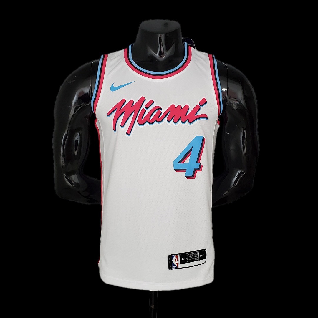 OLADIPO#4 Miami Heat V-neck White NBA jersey Size:S-XXL