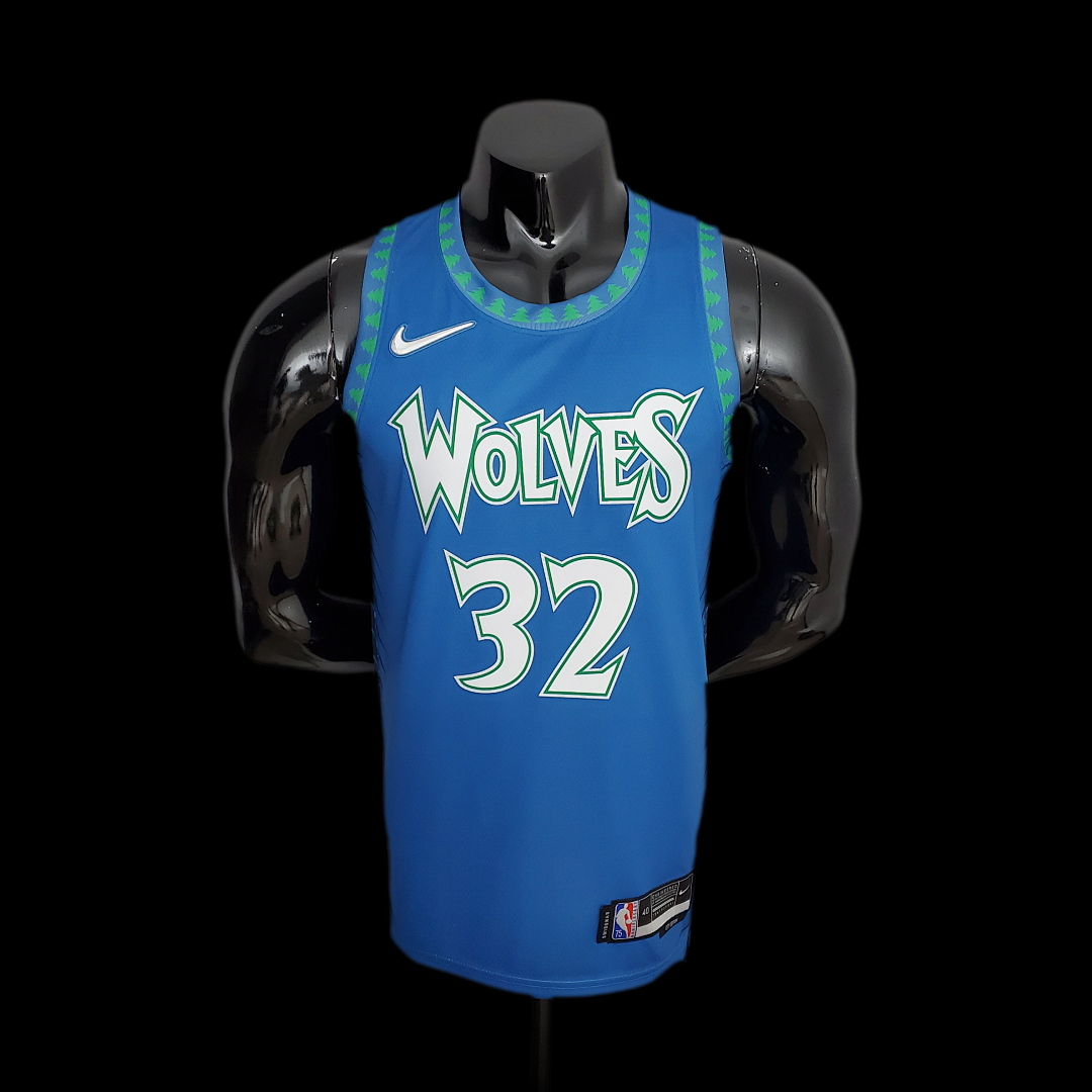 75th Anniversary 2202 Season TOWNS#32 Minnesota Timberwolves City Edition Blue NBA Jersey S-XXL