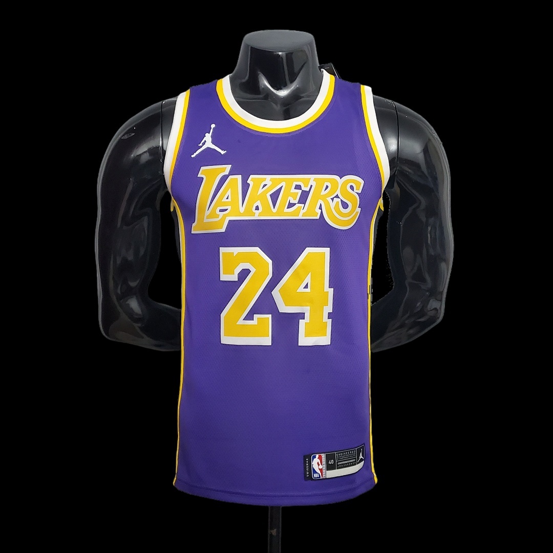 New Lakers Jordan Bryant #24 Theme Purple Round Neck S-XXL