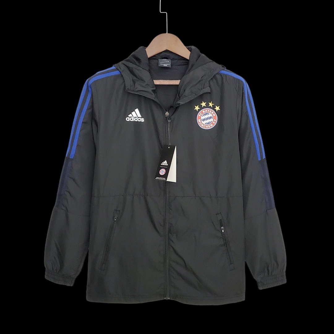 2022 Bayern Munich Windbreaker Black S-XXL