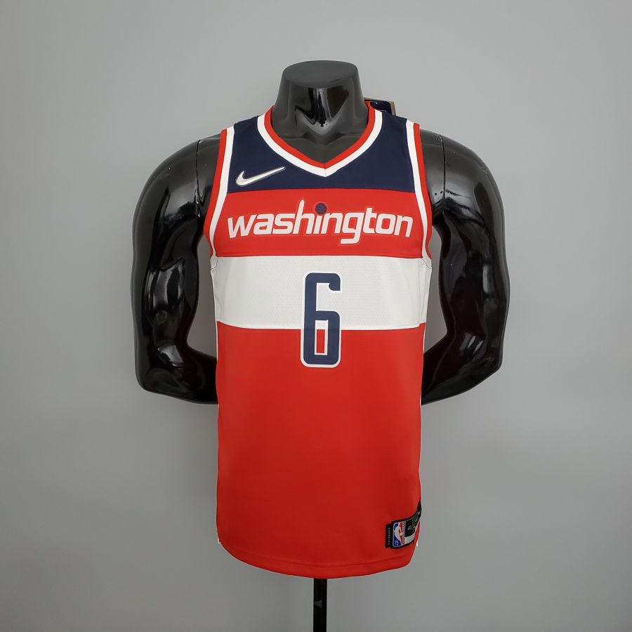75th Anniversary Harrell #6 Wizards Red, White and Blue NBA Jersey S-XXL