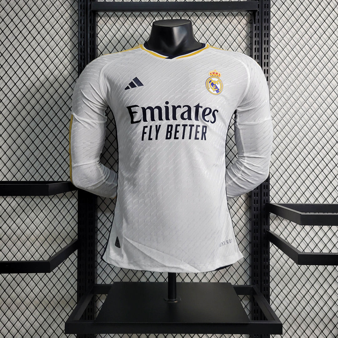 Real Madrid 2023/24 Home Long Sleeves Jersey Player Version
