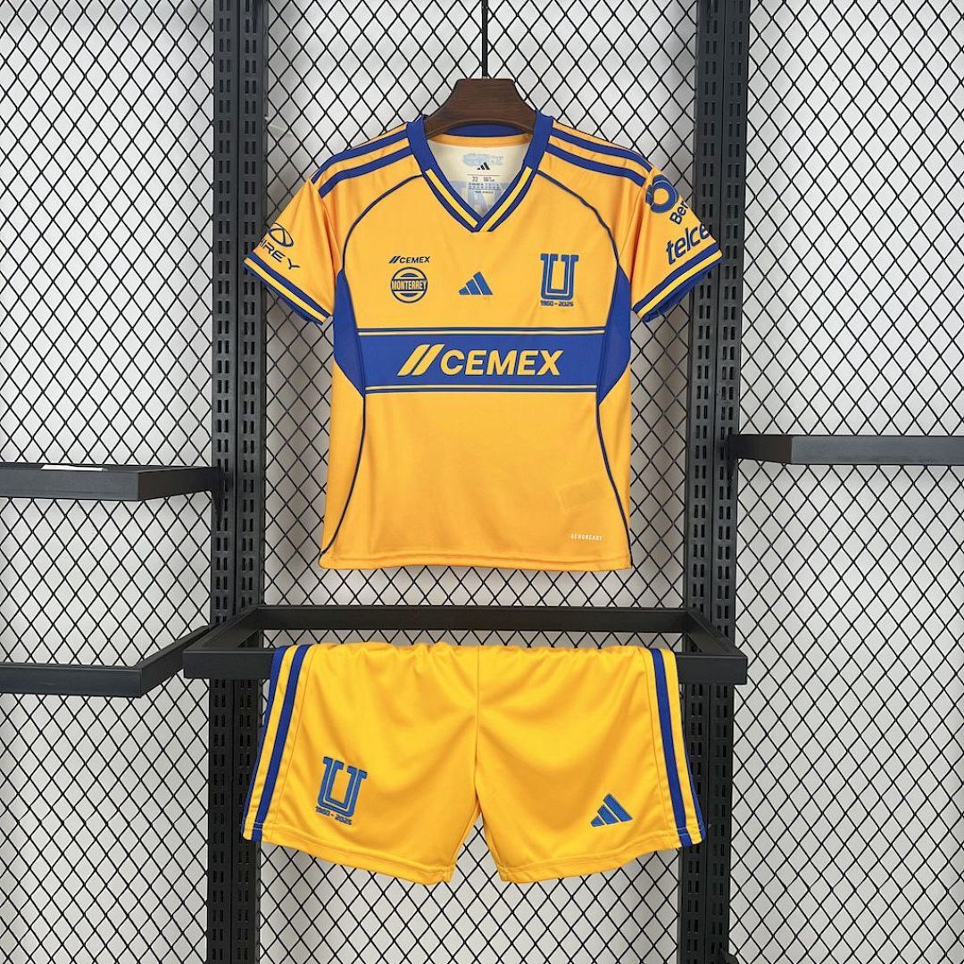 Tigres UANL 2025/26 Home Kids Ki