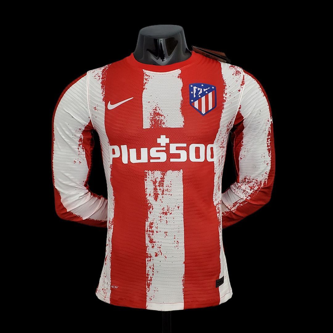 21/22 player version long sleeve Atletico Madrid home S-XXL