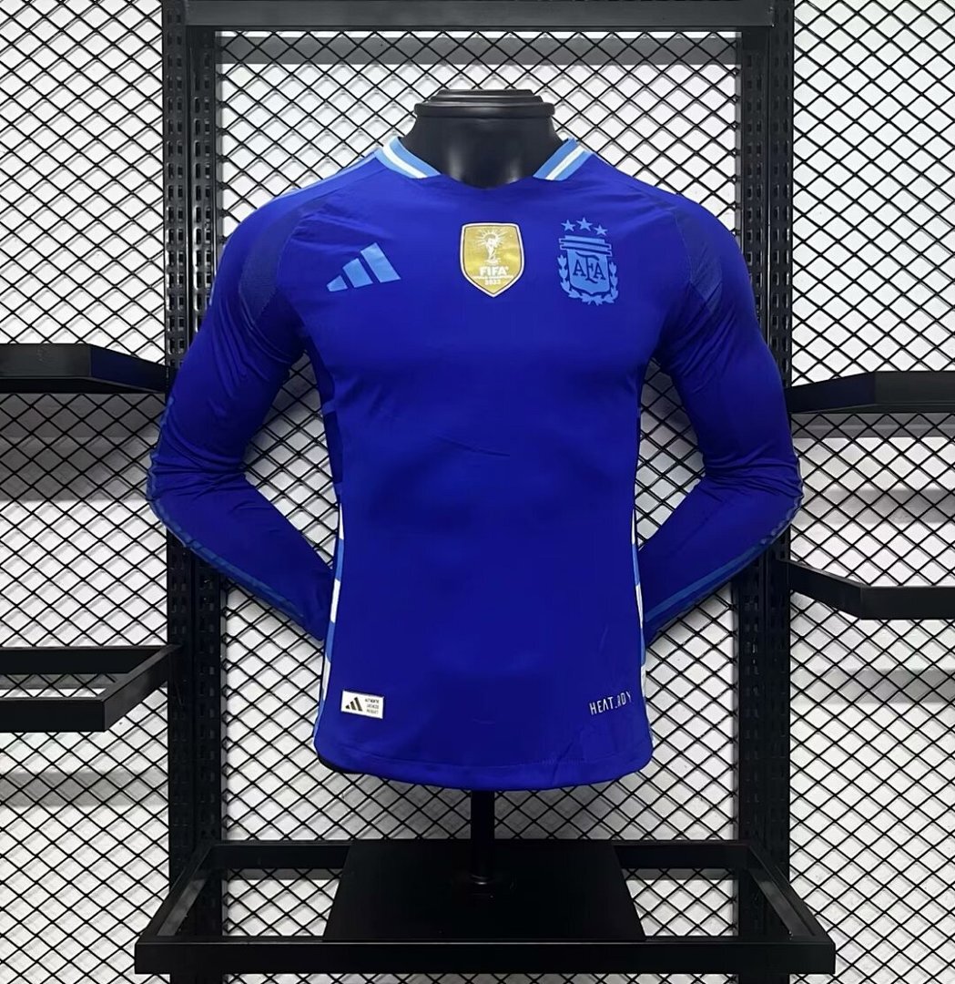 Argentina 2024/25 Away Long Sleeves Jersey – Player Versi
