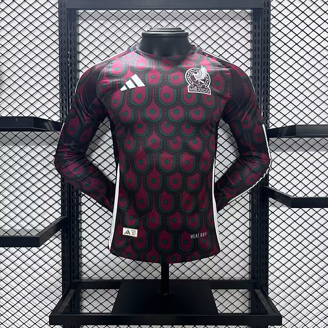 Mexico 2024/25 Home Long Sleeves Jersey – Player Versi