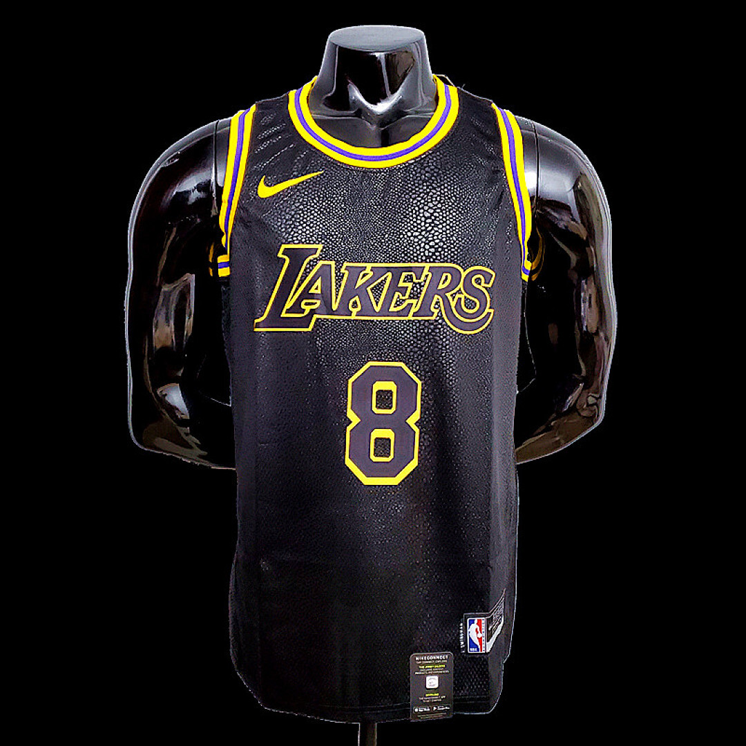Before Bryant #8 After Bryant #24 Lakers black NBA jersey Size XS-XXL Nike connect recognition