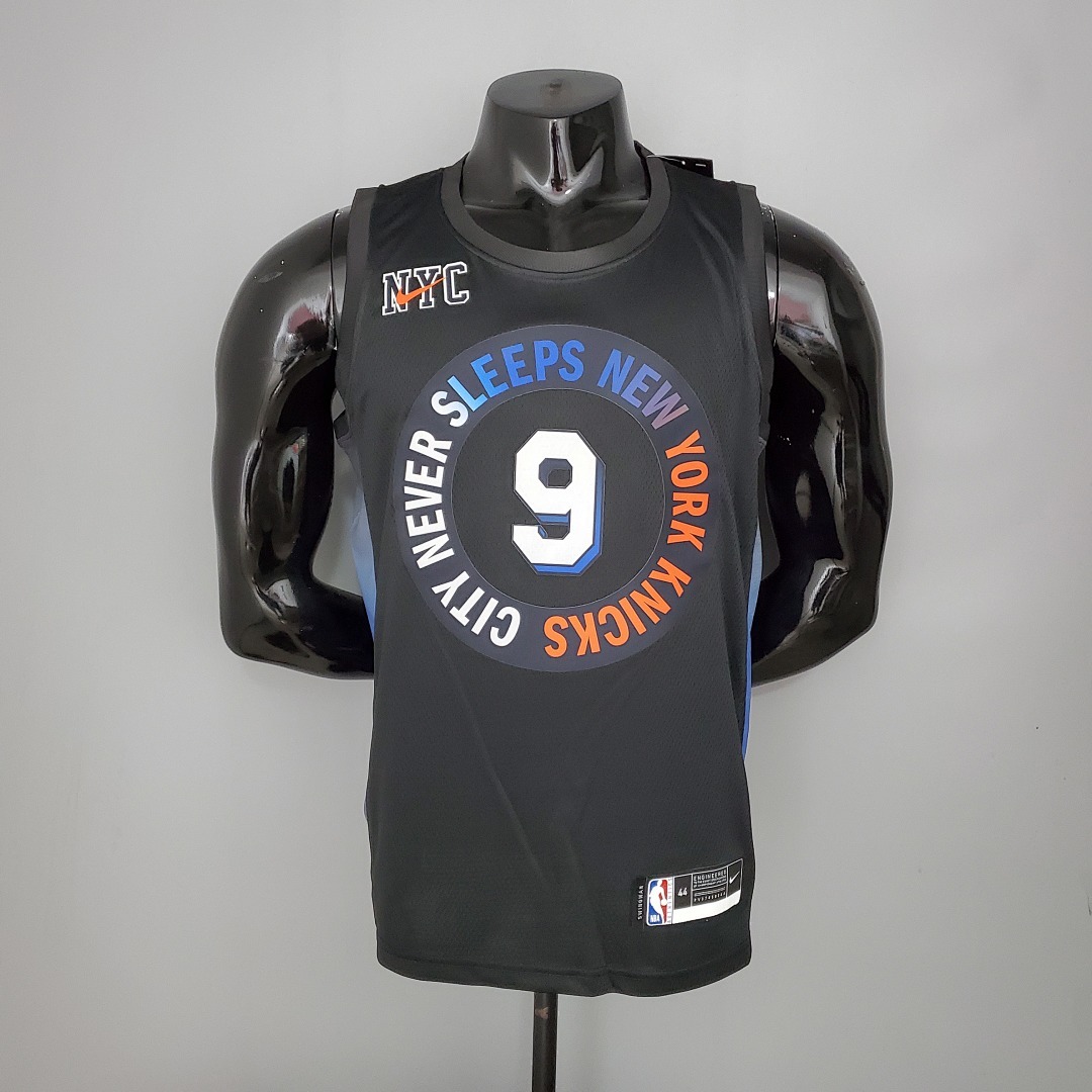 BARRETT#9 Knicks City Edition Black NBA Jersey S-XXL