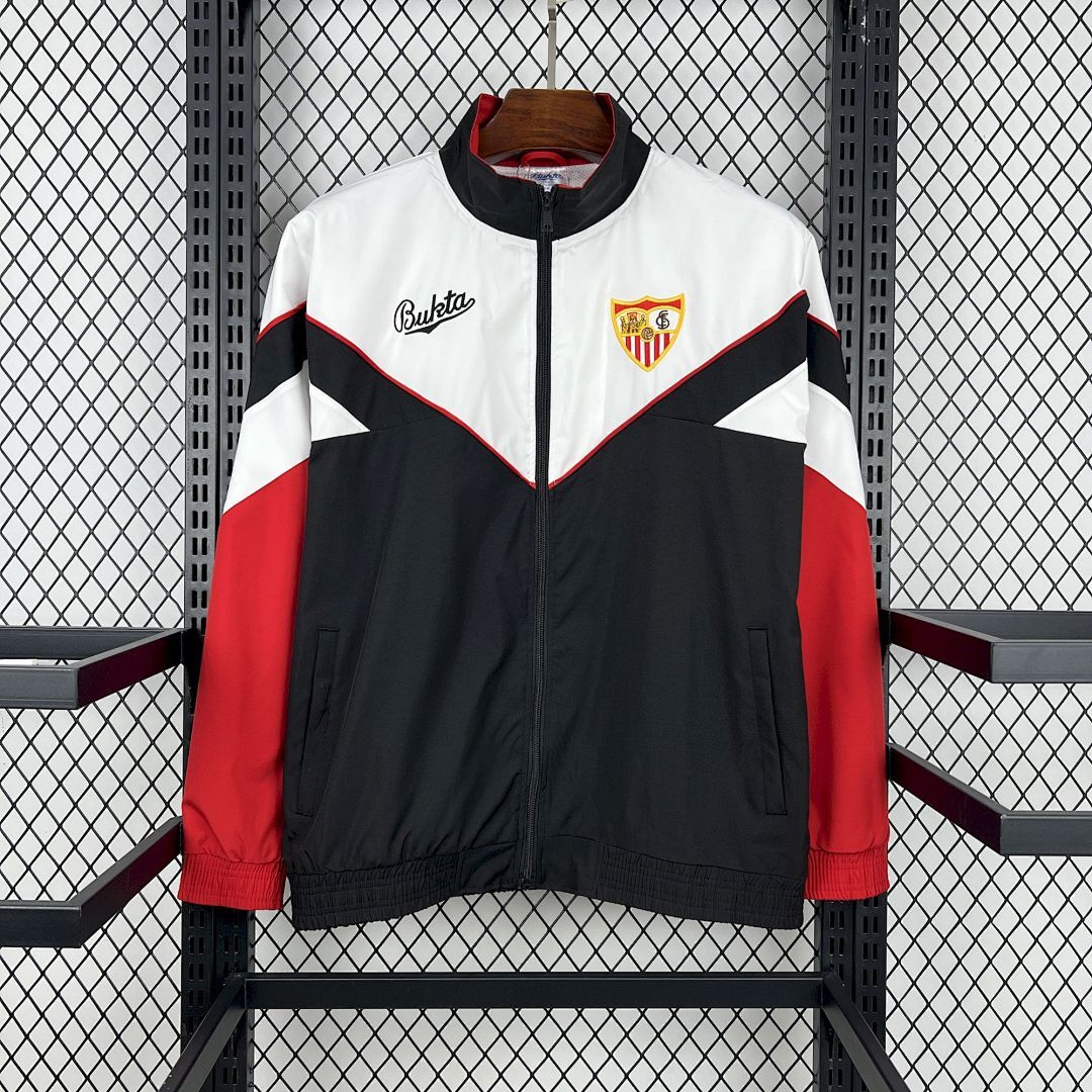 Mens Sevilla FC 2025 Retro Windbreaker
