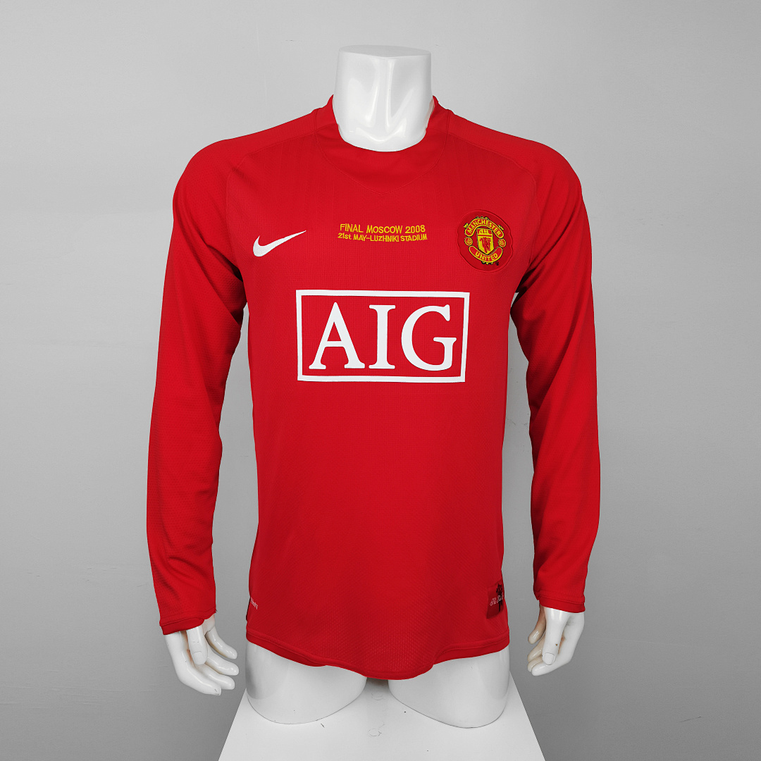 Retro: 07-08 M-u home long sleeve S-2XL