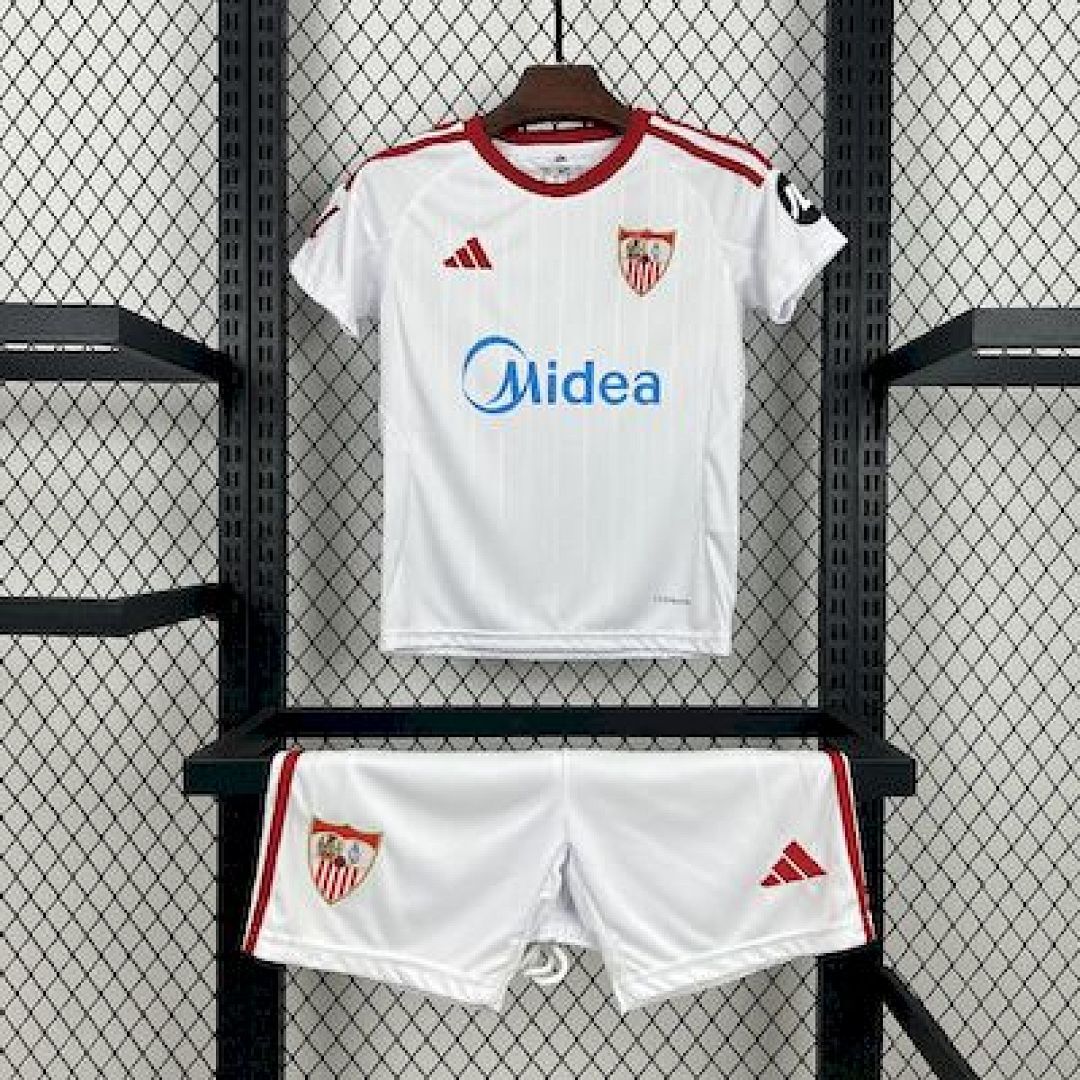 Sevilla FC 2025/26 Home Jersey Kids Kit