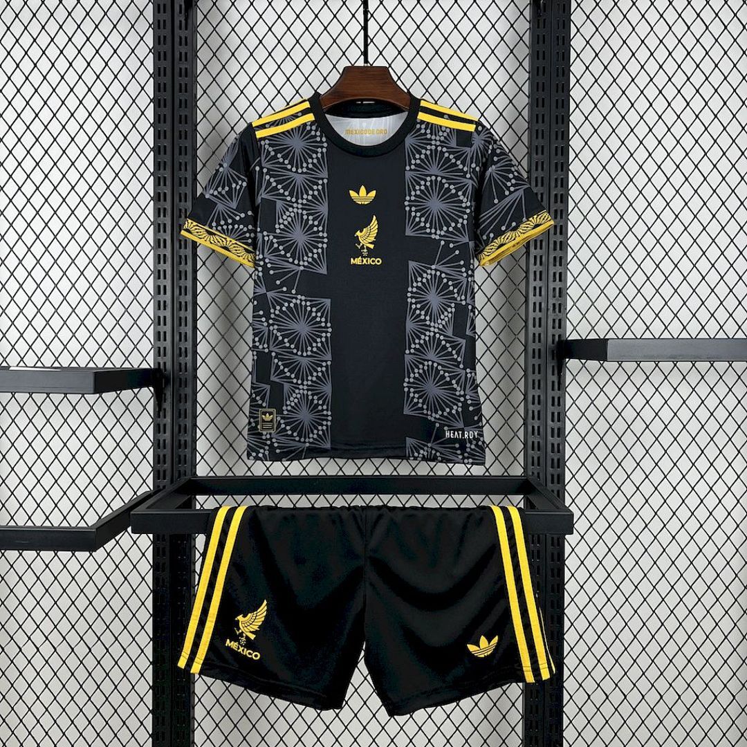 Mexico 2025/26 Gold- Black Kids Kit