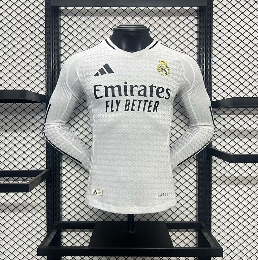 Real Madrid 2024/25 Home Long Sleeves Jersey – Player Versi