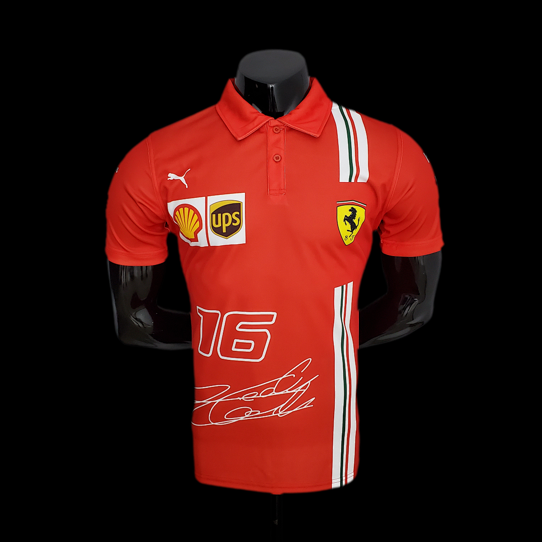 F1 Formula One 2022 Ferrari Polo Red S-5XL