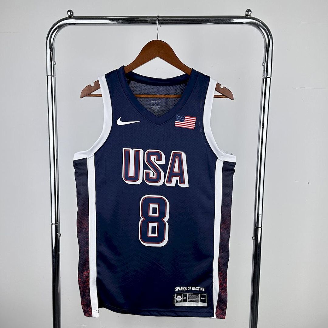 Olimpic USA 2024 LEONARD#8 Away Jersey