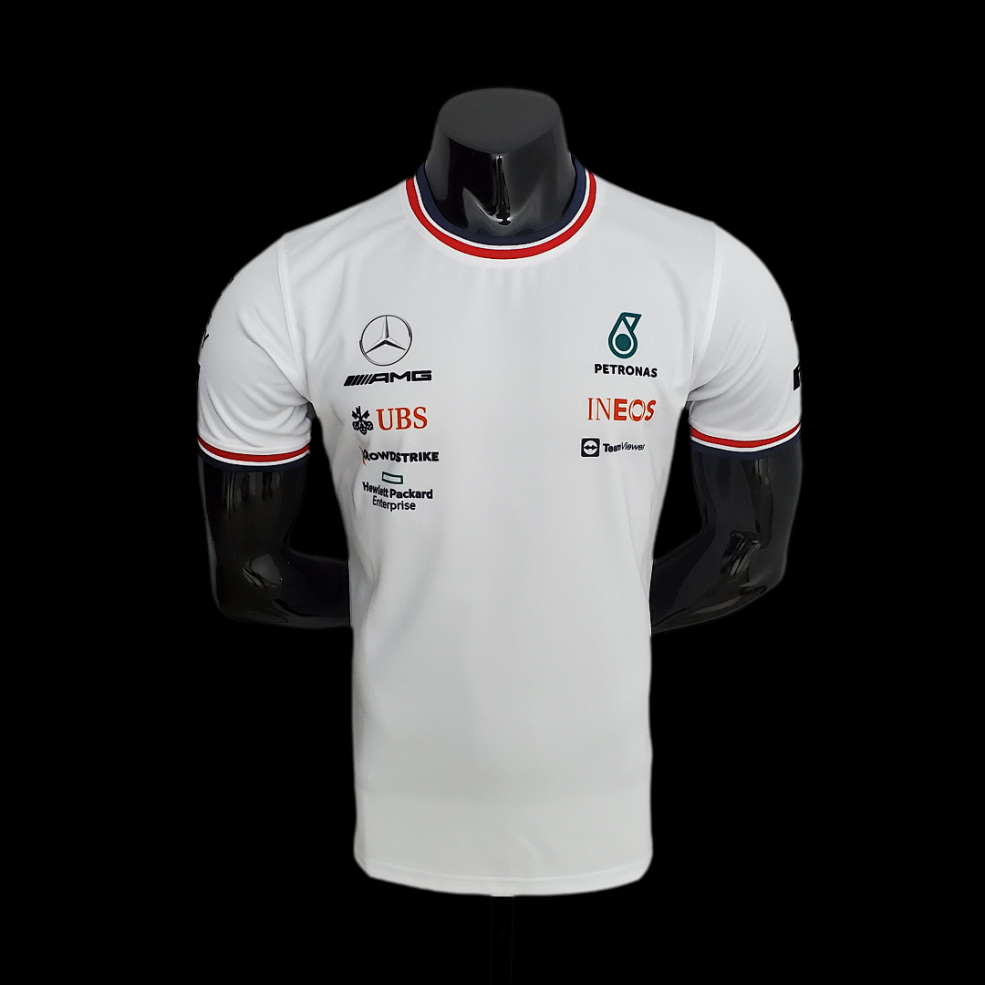 F1 Formula One 2022 Mercedes White S-5XL