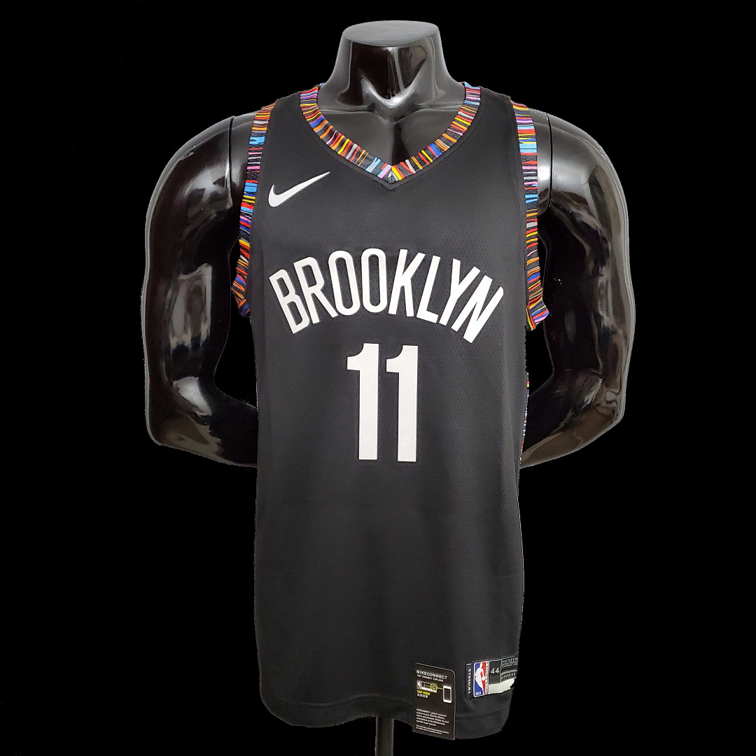Irving #11 Brooklyn Nets City version black NBA jersey SizeXS-XXL Nike connect recognition