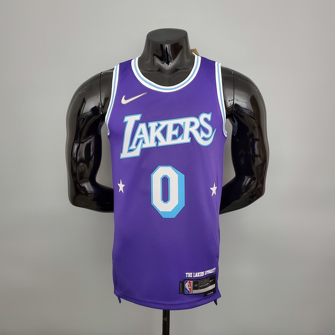 2022 75th Anniversary WESTBROOK#0 Lakers City Edition Purple NBA Jersey S-XXL