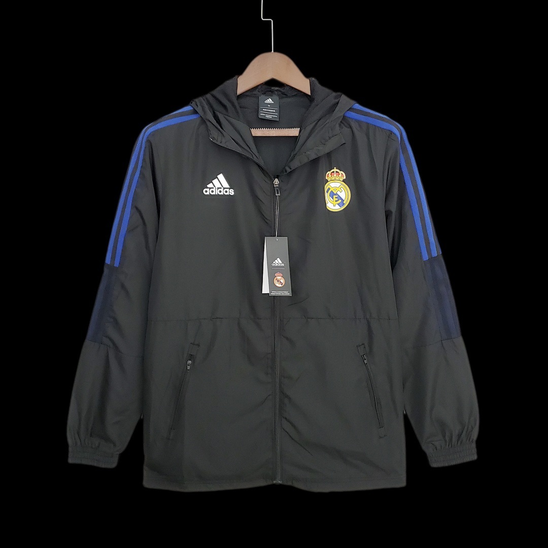 2022 Real Madrid Windbreaker Black S-XXL