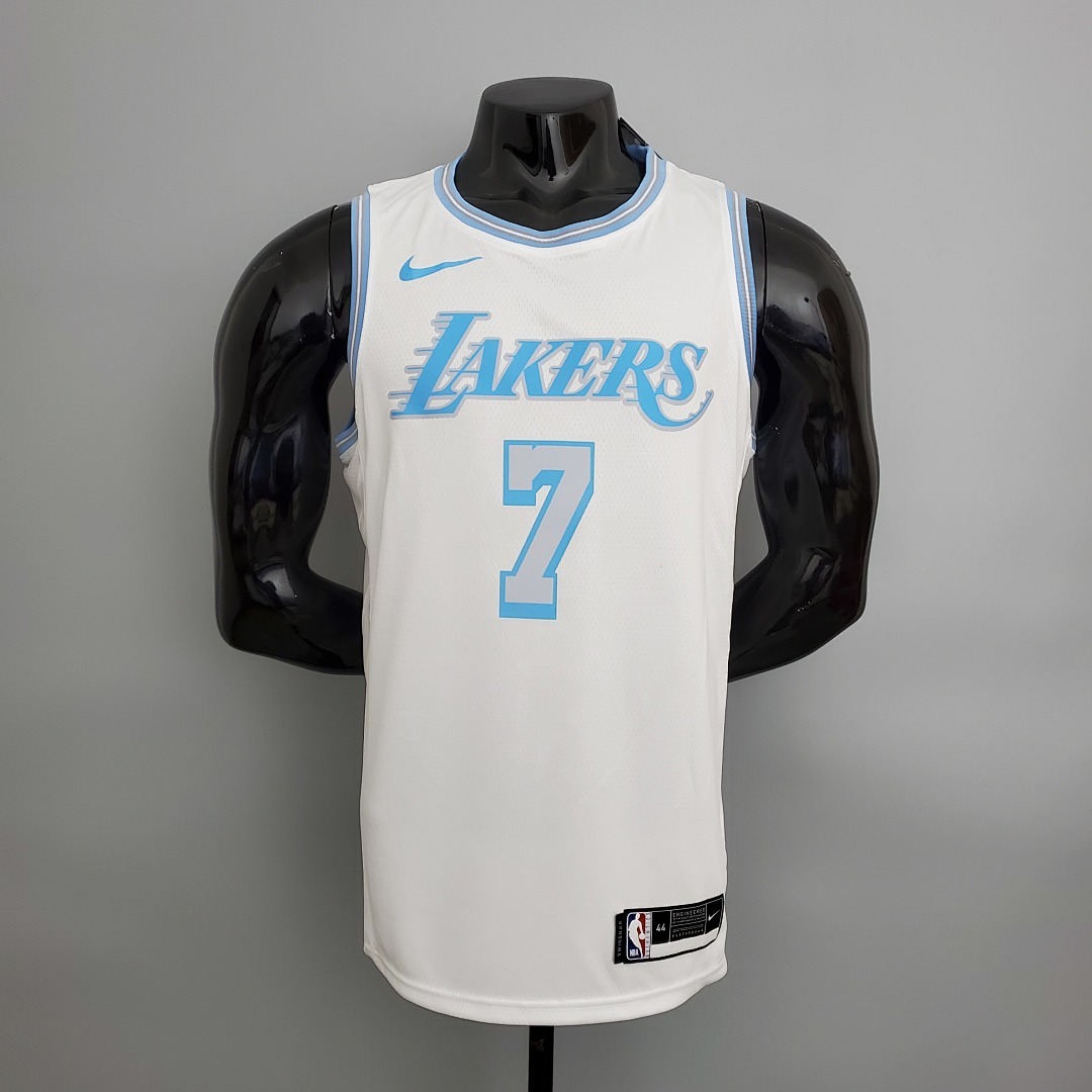 2021 Anthony#7 Lakers Retro White NBA Jersey S-XXL