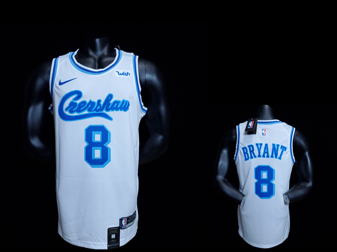 new Bryant #8 Lakers white NBA jersey Size:XS-XXL Nike connect recognition