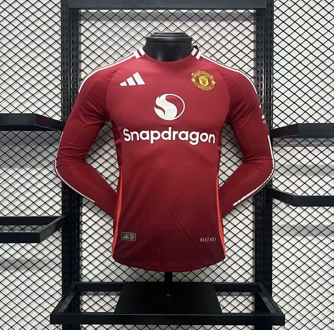 Manchester United 2024/25 Home Long Sleeves Jersey Player Version
