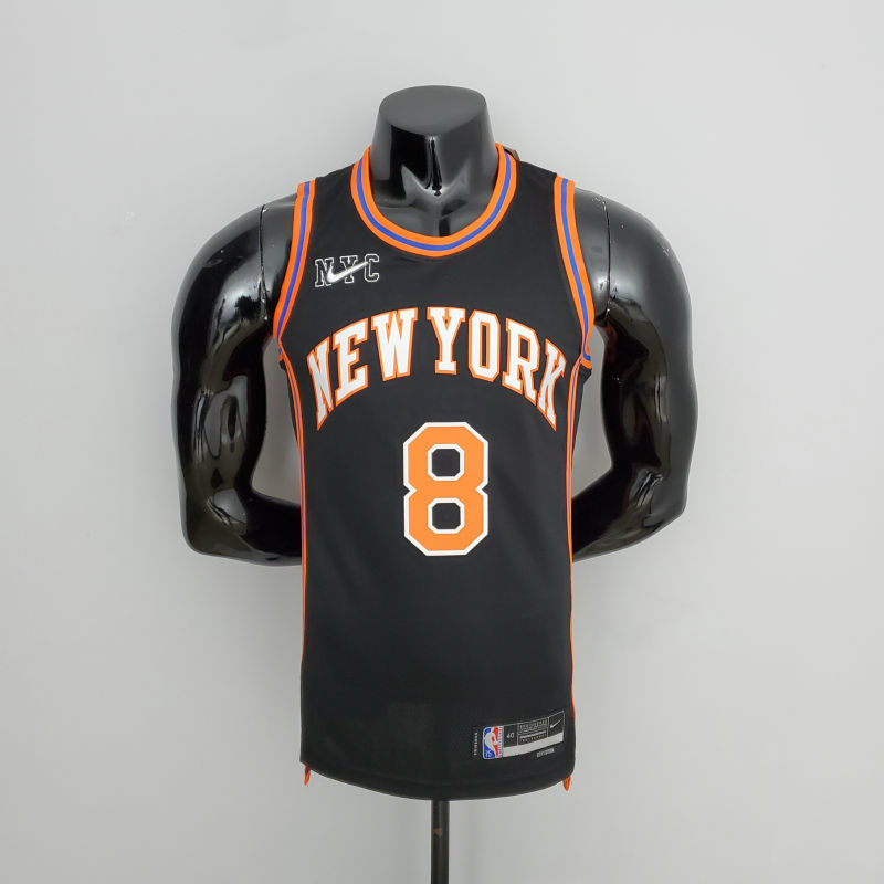 2022 Season Walker #8 Knicks Urban Edition Black NBA Jersey S-XXL