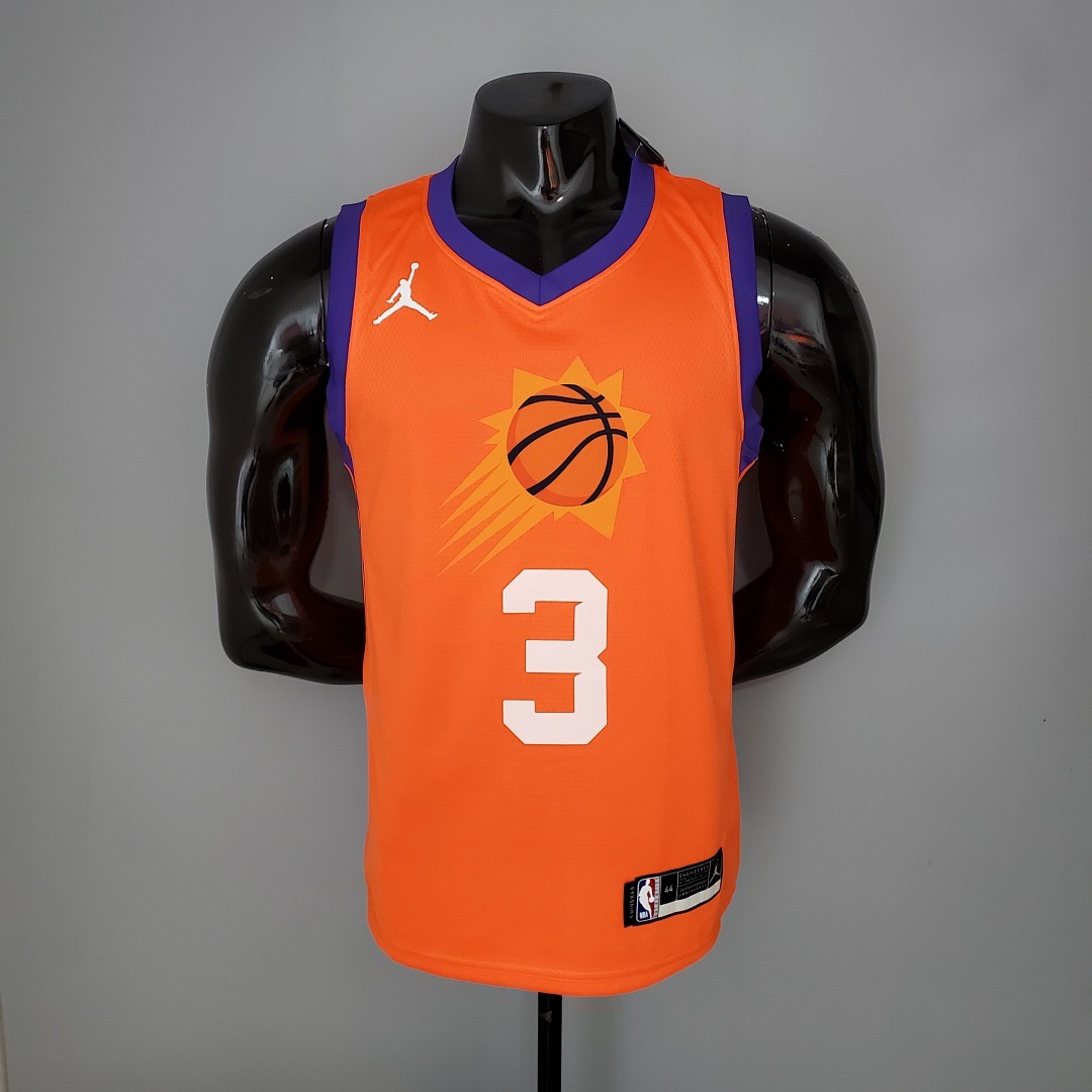 2021 PAUL#3 Suns Jordan Theme Orange NBA Jersey S-XXL