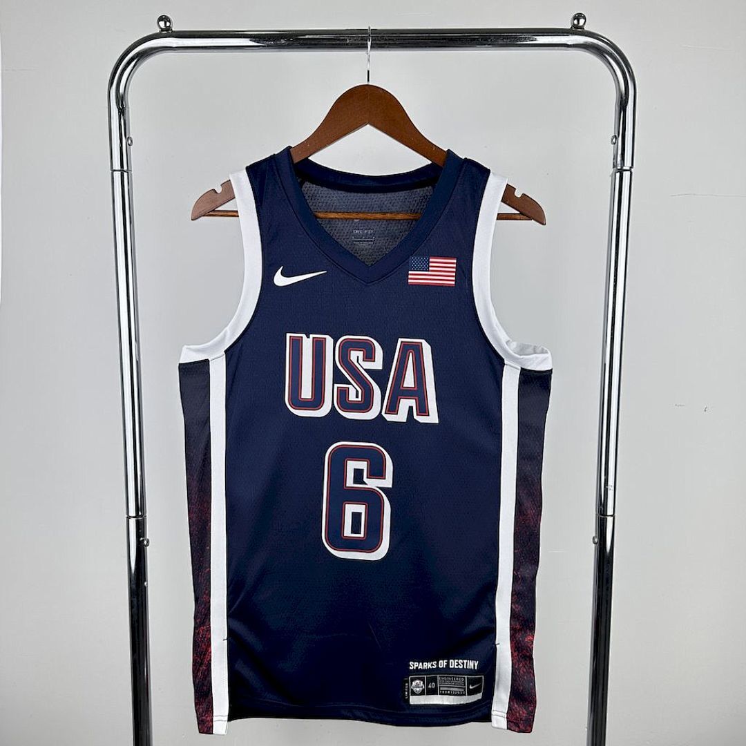 Olimpic USA 2024 JAMES#6 Away Jersey
