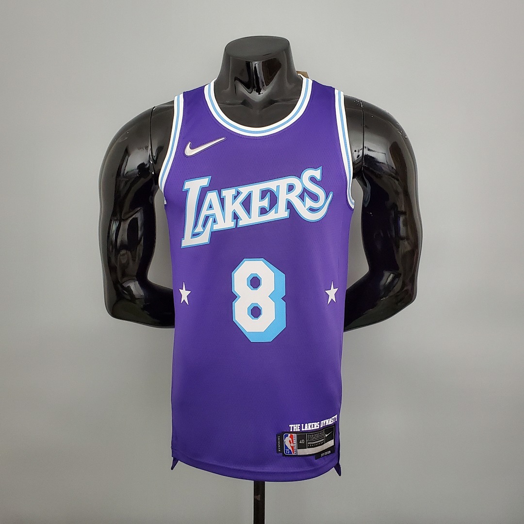 2022 75th Anniversary BRYANT#8 Lakers City Edition Purple NBA Jersey S-XXL