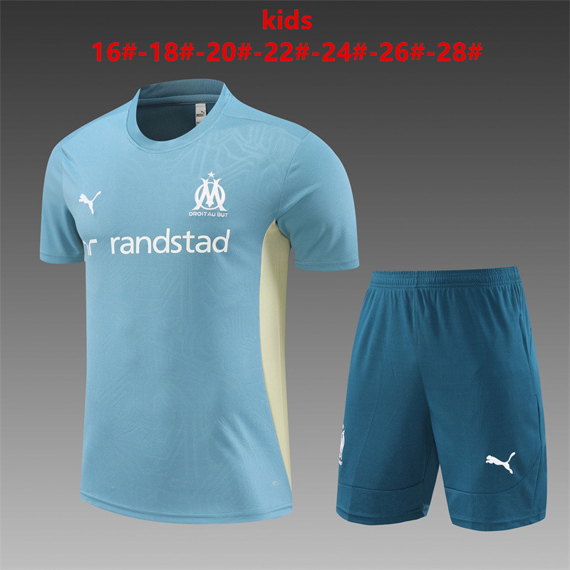24-25 Marseille Kids Training Soccer Jerseys Yupoo