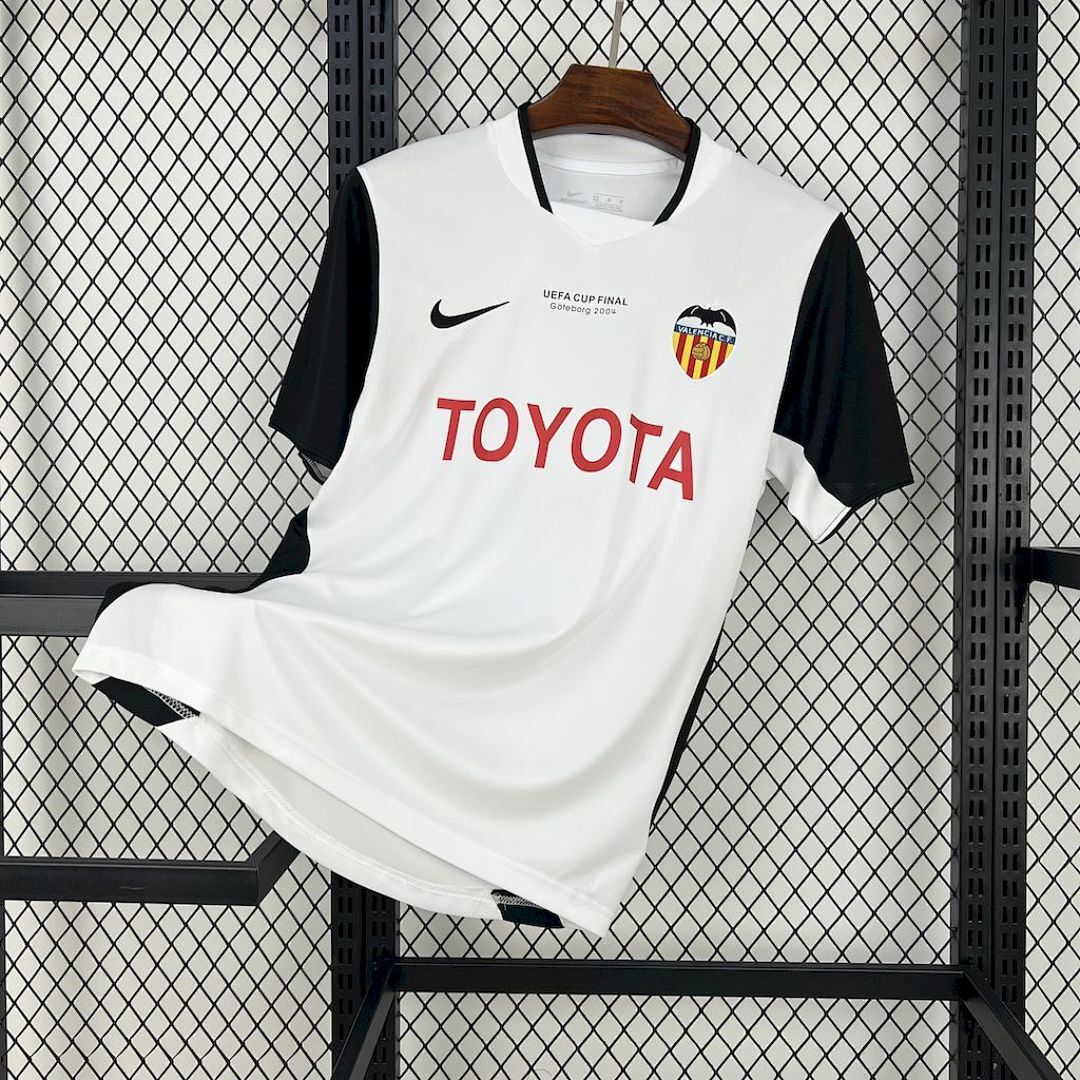 Valencia CF 2003/04 UEFA Cup Final Home Retro Jersey