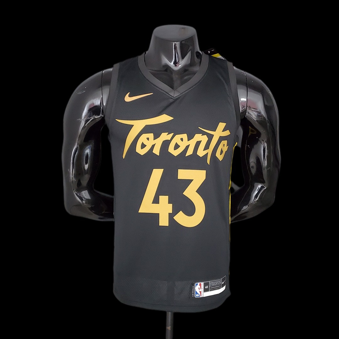 2021 season SIAKAM#43 Raptors black gold NBA Jersey S-XXL