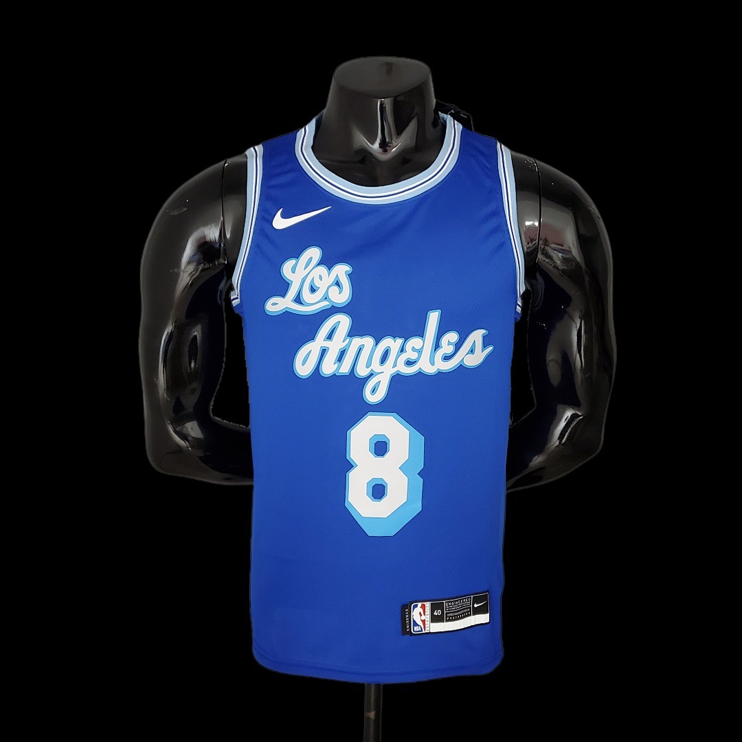 2021 Bryant #8 Lakers Retro Blue NBA Jersey S-XXL