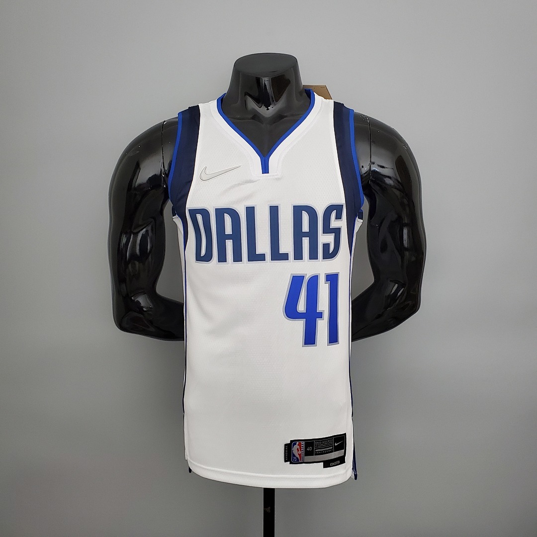 75th Anniversary Nowitzki #41 Dallas Mavericks White NBA Jersey S-XXL